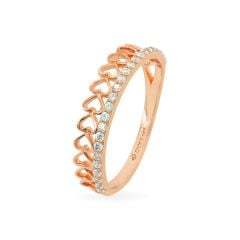 Nhẫn nữ vàng hồng 14K gắn đá CZ DOJI AFRK000180F3CZ1