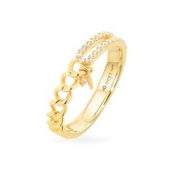 Nhẫn nữ vàng vàng 14K gắn đá CZ DOJI AFRK000296F1CZ1