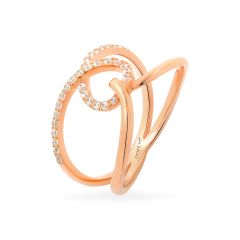 Nhẫn nữ vàng hồng 14K gắn đá CZ DOJI AFRK000309F3CZ1