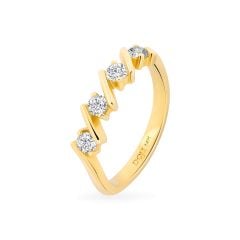 Nhẫn nữ vàng vàng 14K gắn đá CZ DOJI AFRK000345F1CZ1