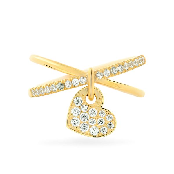 Nhẫn nữ vàng vàng 14K gắn đá CZ DOJI AFRK000385F1CZ1