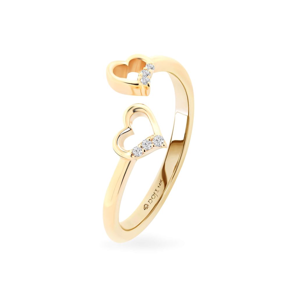 Nhẫn nữ vàng vàng 14K gắn đá CZ DOJI AFRK000422F1CZ1 