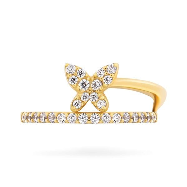 Nhẫn vàng vàng 14K gắn đá CZ DOJI AFRK000663F1CZ1