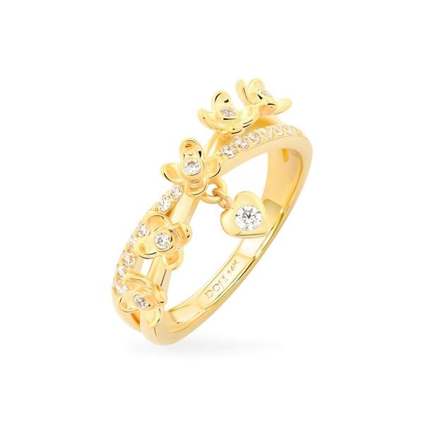 Nhẫn nữ vàng vàng 14K gắn đá CZ DOJI AFRK000676F1CZ1