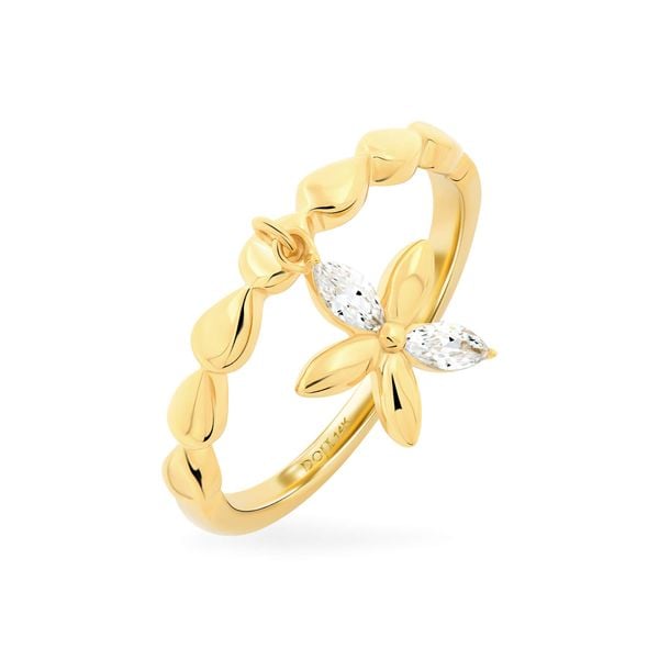 Nhẫn nữ vàng vàng 14K gắn đá CZ DOJI AFRK000677F1CZ1