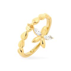 Nhẫn nữ vàng vàng 14K gắn đá CZ DOJI AFRK000677F1CZ1