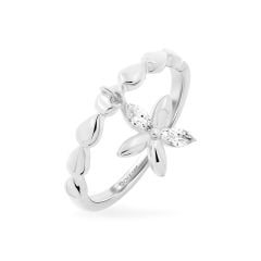 Nhẫn nữ vàng trắng 14K gắn đá CZ DOJI AFRK000677F2CZ1