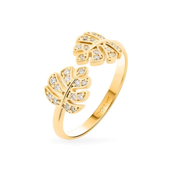 Nhẫn nữ vàng vàng 14K gắn đá CZ DOJI AFRK000679F1CZ1