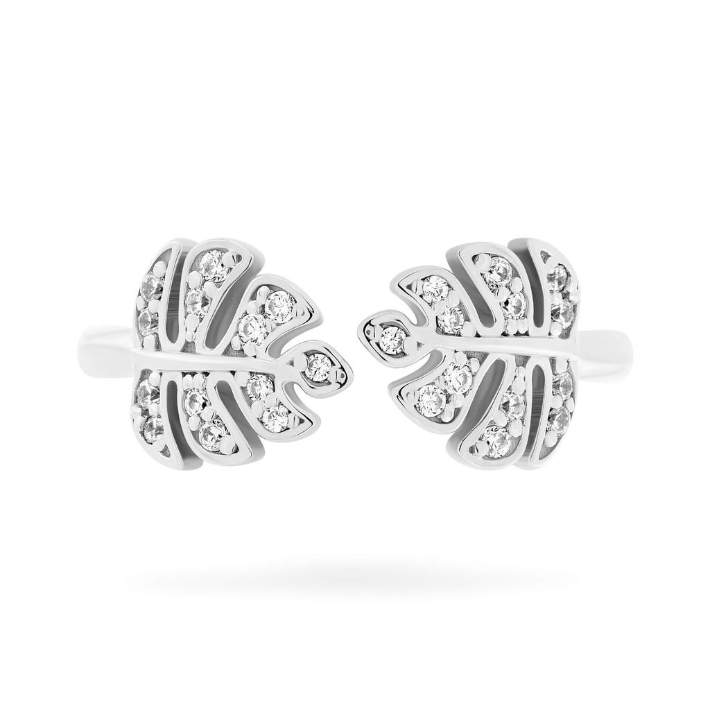 Nhẫn nữ vàng trắng 14K gắn đá CZ DOJI AFRK000679F2CZ1 