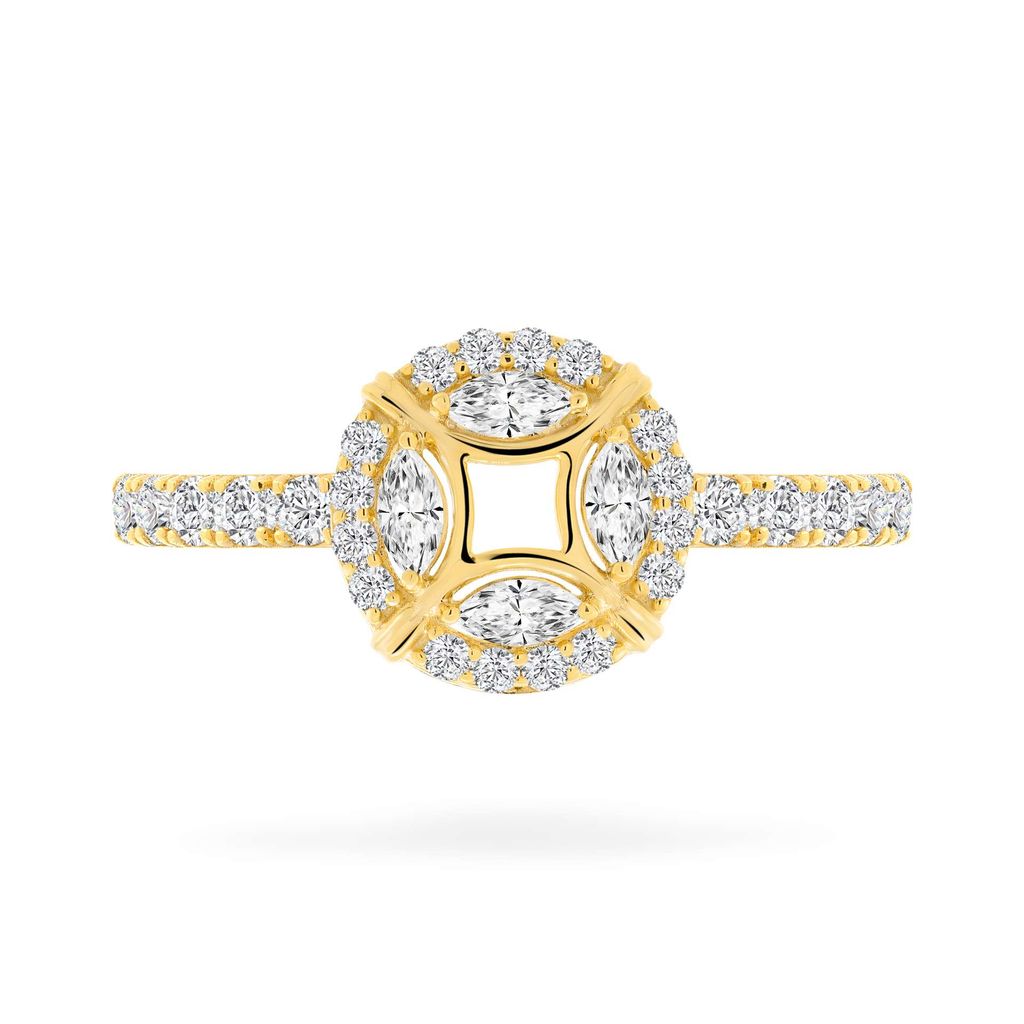 Nhẫn vàng vàng 14K gắn đá CZ DOJI AFRK000701F1CZ1 