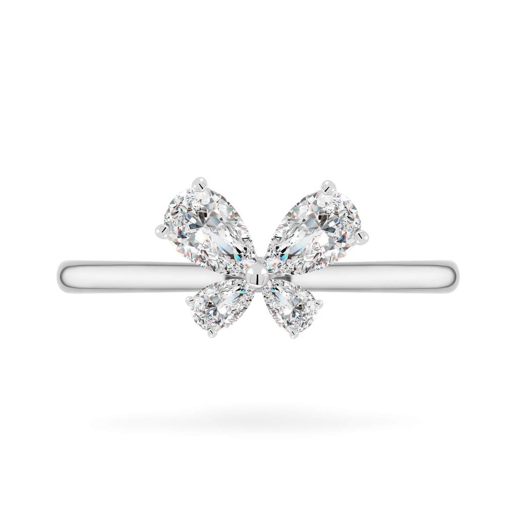 Nhẫn vàng trắng 14K gắn đá CZ DOJI AFRK000712F2CZ1 