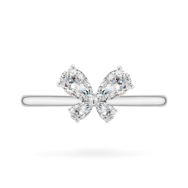 Nhẫn vàng trắng 14K gắn đá CZ DOJI AFRK000712F2CZ1