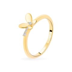 Nhẫn vàng vàng 14K gắn đá CZ DOJI AFRK000717F1CZ1