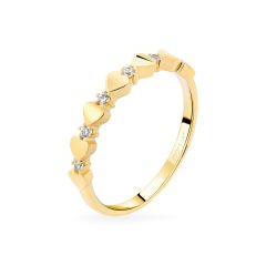 Nhẫn vàng vàng 14K gắn đá CZ DOJI AFRK000722F1CZ1