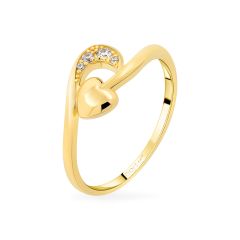 Nhẫn vàng vàng 14K gắn đá CZ DOJI AFRK000723F1CZ1