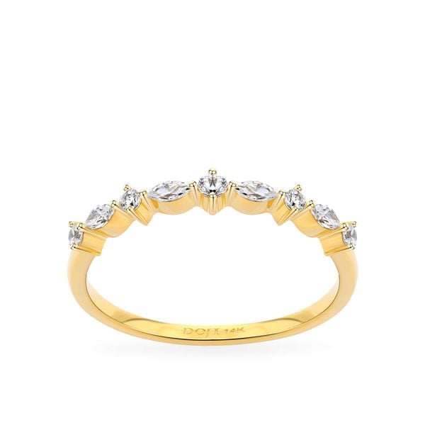 Nhẫn vàng vàng 14K gắn đá CZ DOJI AFRK000732F1CZ1