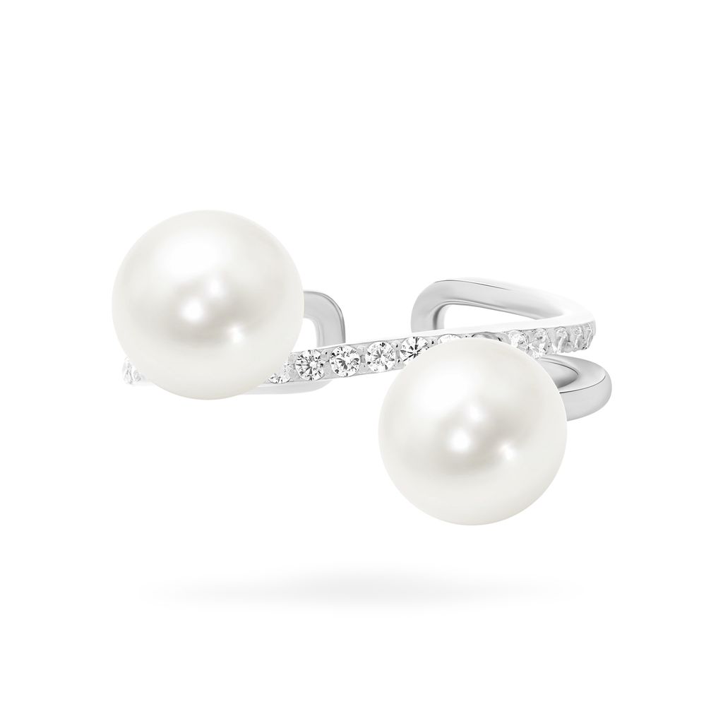 Nhẫn nữ vàng trắng 14K gắn đá CZ DOJI AFRK002111F2CZ1 