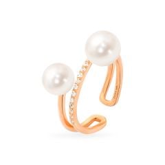 Nhẫn nữ vàng hồng 14K gắn đá CZ DOJI AFRK002111F3CZ1