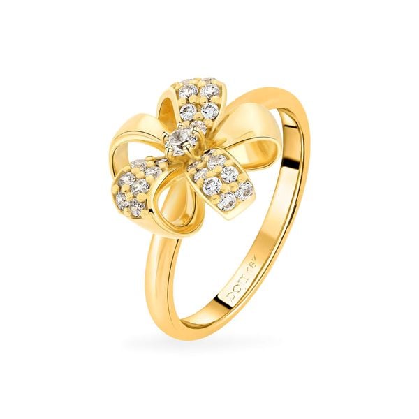 Nhẫn vàng vàng 18K gắn đá CZ DOJI AFRM000473D1CZ1