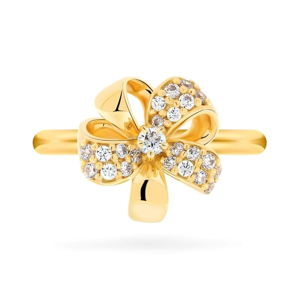 Nhẫn vàng vàng 18K gắn đá CZ DOJI AFRM000473D1CZ1