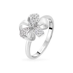 Nhẫn vàng trắng 18K gắn đá CZ DOJI AFRM000473D2CZ1