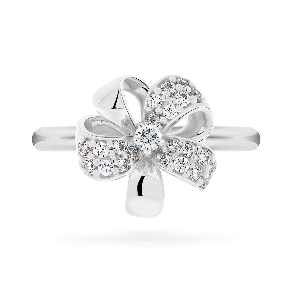 Nhẫn vàng trắng 18K gắn đá CZ DOJI AFRM000473D2CZ1 