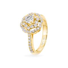 Nhẫn vàng vàng 18K gắn đá CZ DOJI AFRM200128D1CZ1