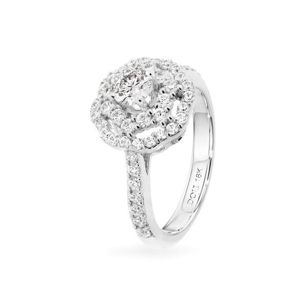 Nhẫn vàng trắng 18K gắn đá CZ DOJI AFRM200128D2CZ1