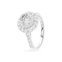 Nhẫn vàng trắng 18K gắn đá CZ DOJI AFRM200160D2CZ1