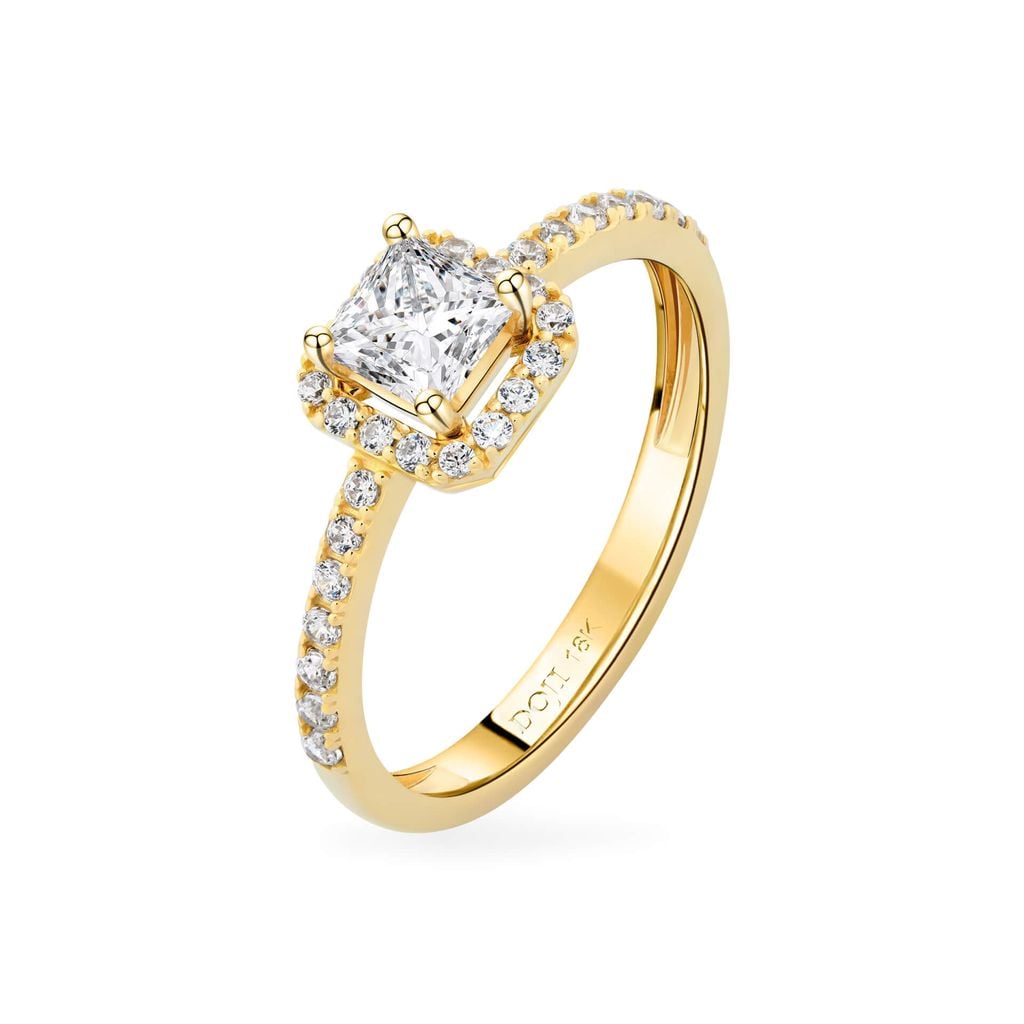 Nhẫn vàng vàng 18K gắn đá CZ DOJI AFRM200173D1CZ1 