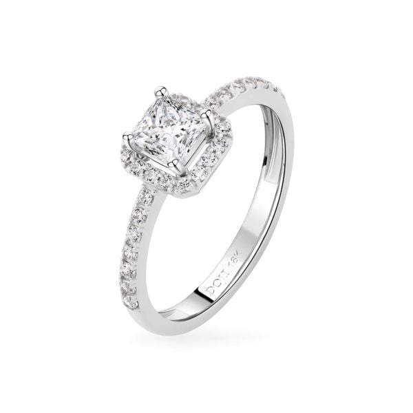Nhẫn vàng trắng 18K gắn đá CZ DOJI AFRM200173D2CZ1