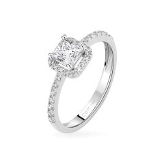 Nhẫn vàng trắng 18K gắn đá CZ DOJI AFRM200173D2CZ1