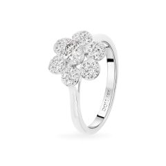 Nhẫn vàng trắng 18K gắn đá CZ DOJI AFRM200193D2CZ1