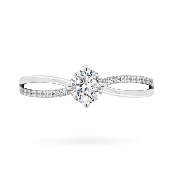 Nhẫn vàng trắng 18K gắn đá CZ DOJI AFRM200493D2CZ1