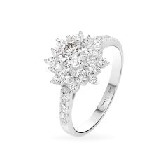 Nhẫn vàng trắng 18K gắn đá CZ DOJI AFRM300052D2CZ1