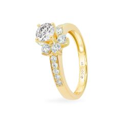 Nhẫn vàng vàng 18K gắn đá CZ DOJI AFRM300089D1CZ1