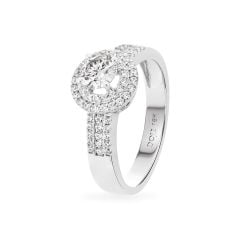 Nhẫn vàng trắng 18K gắn đá CZ DOJI AFRM300094D2CZ1