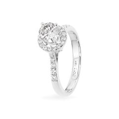 Nhẫn vàng trắng 18K gắn đá CZ DOJI AFRM300106D2CZ1