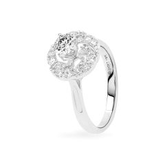 Nhẫn vàng trắng 18K gắn đá CZ DOJI AFRM300116D2CZ1