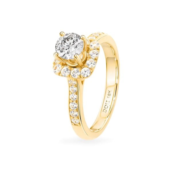 Nhẫn vàng vàng 18K gắn đá CZ DOJI AFRM300148D1CZ1