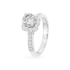 Nhẫn vàng trắng 18K gắn đá CZ DOJI AFRM300148D2CZ1