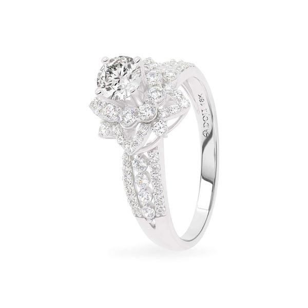 Nhẫn vàng trắng 18K gắn đá CZ DOJI AFRM300171D2CZ1