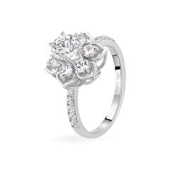 Nhẫn vàng trắng 18K gắn đá CZ DOJI AFRM300413D2CZ1