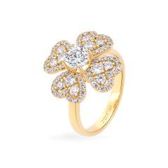 Nhẫn vàng vàng 18K gắn đá CZ DOJI AFRM300442D1CZ1