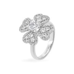 Nhẫn vàng trắng 18K gắn đá CZ DOJI AFRM300442D2CZ1