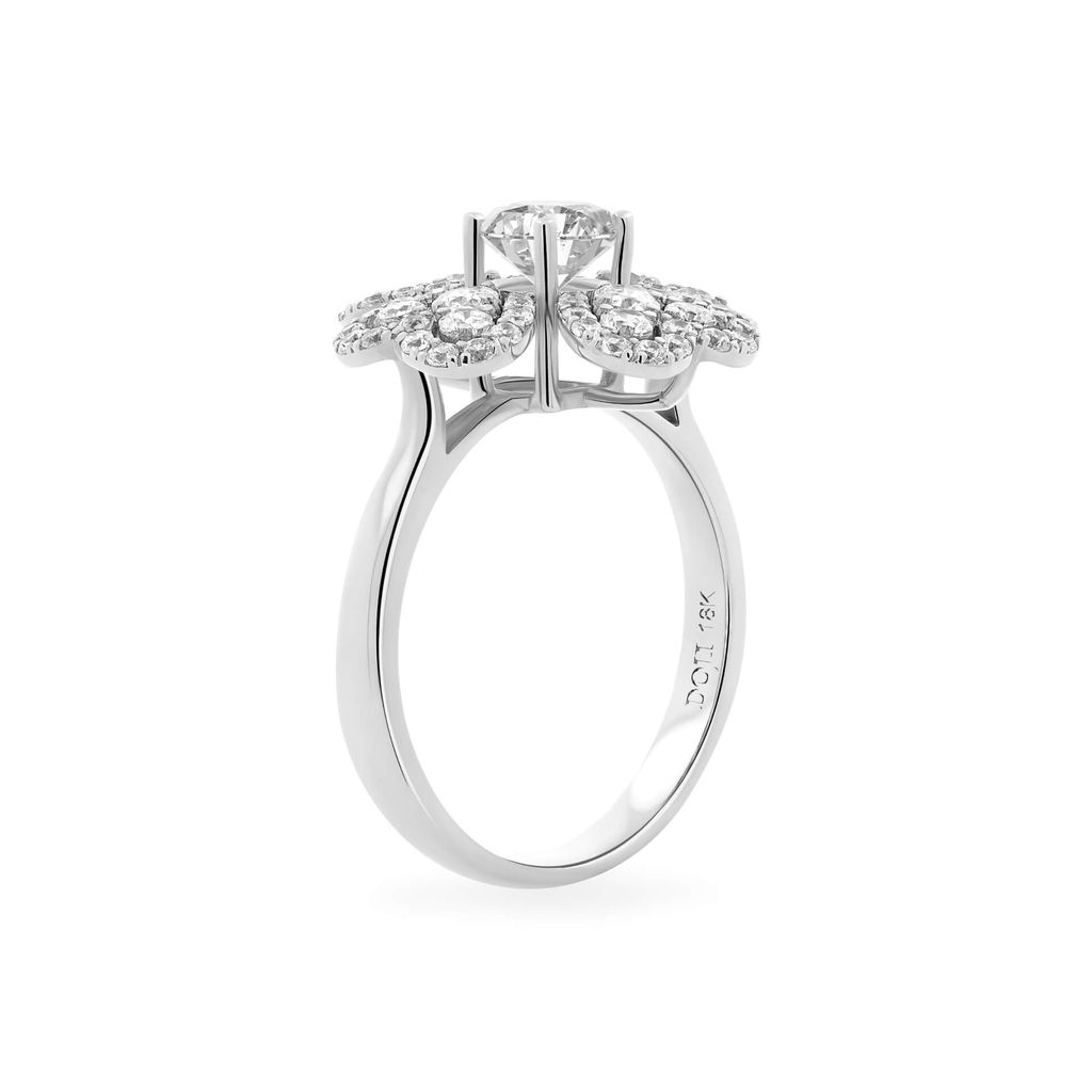 Nhẫn vàng trắng 18K gắn đá CZ DOJI AFRM300442D2CZ1 