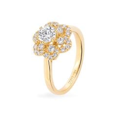 Nhẫn vàng vàng 18K gắn đá CZ DOJI AFRM300448D1CZ1