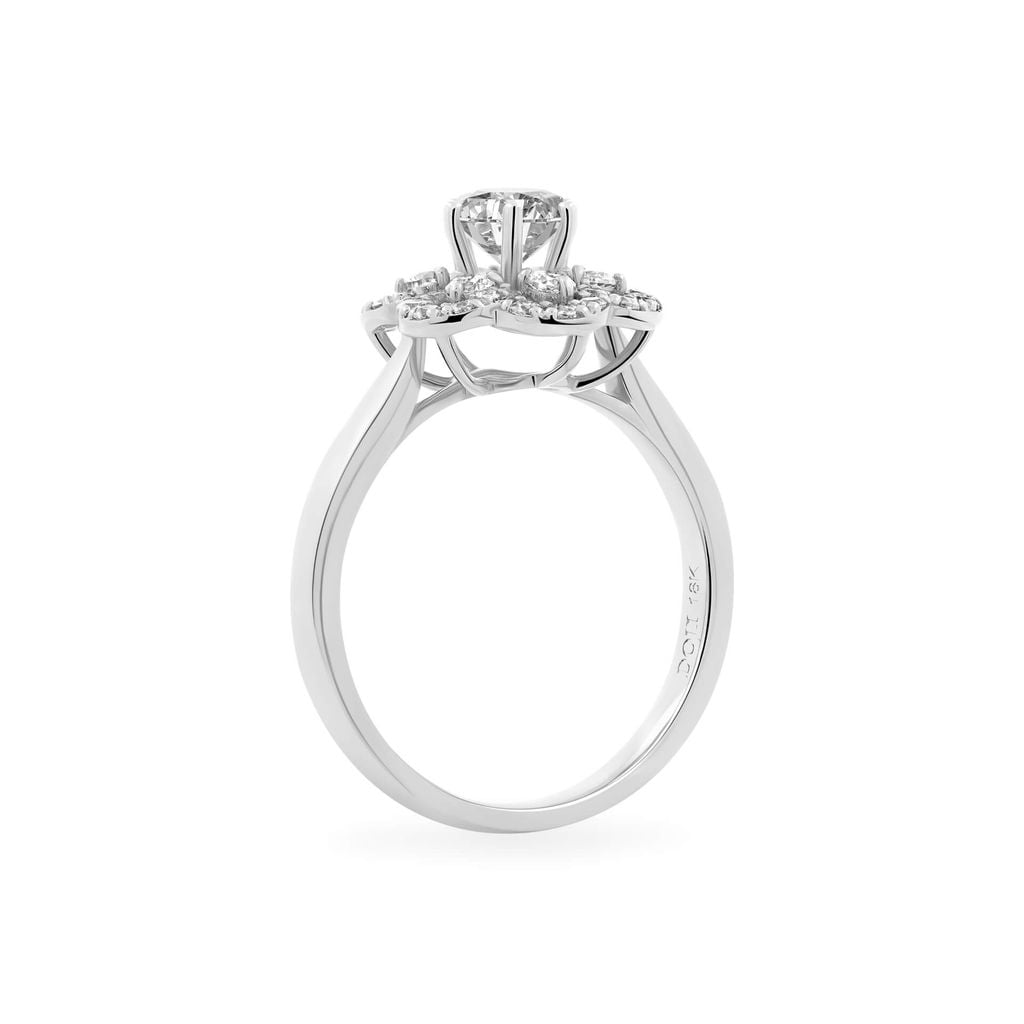 Nhẫn vàng trắng 18K gắn đá CZ DOJI AFRM300448D2CZ1 