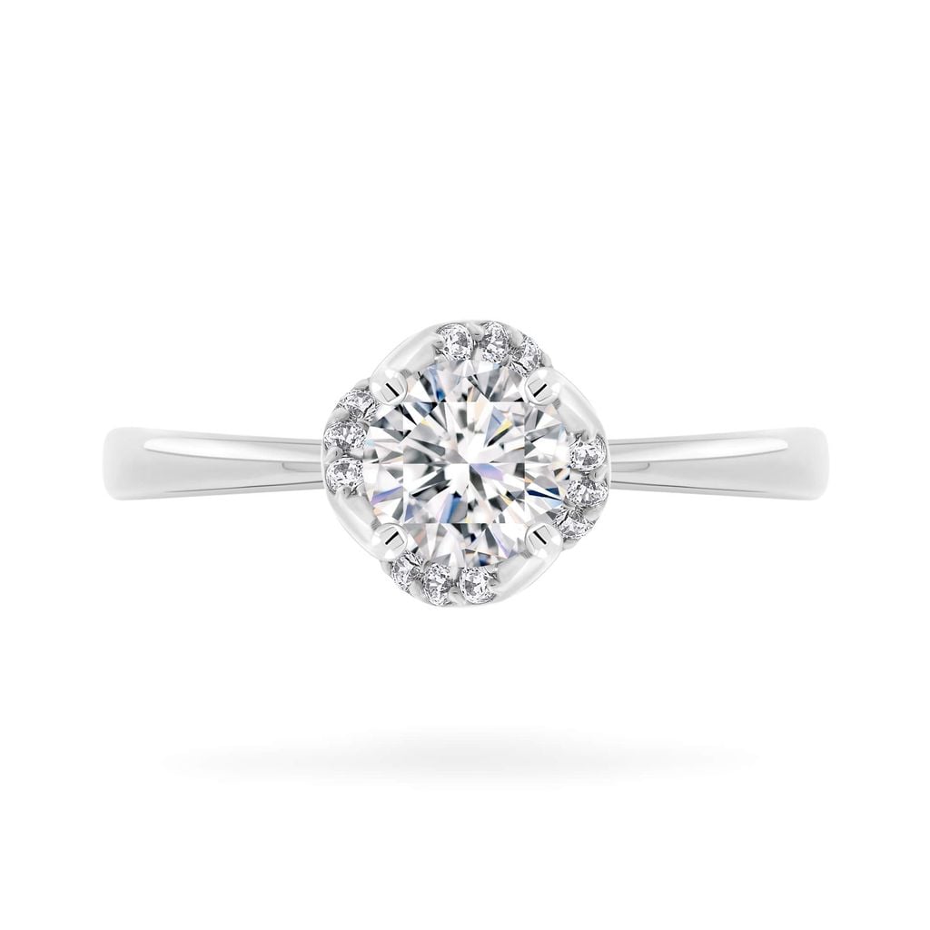 Nhẫn vàng trắng 18K gắn đá CZ DOJI AFRM300472D2CZ1 