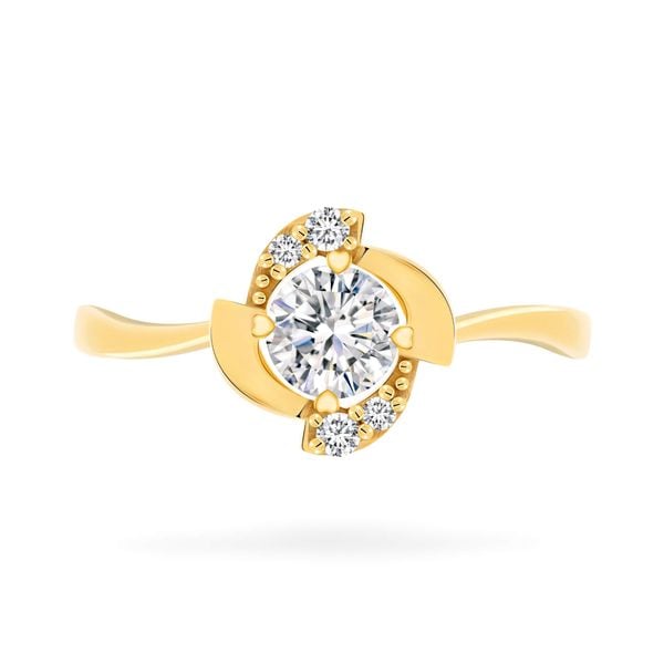 Nhẫn vàng vàng 18K gắn đá CZ DOJI AFRM300474D1CZ1